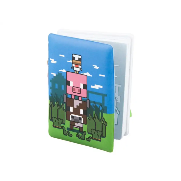Wondee Bloc de notas mini acolchado Minecraft con llavero, 100x20x70 mm 2