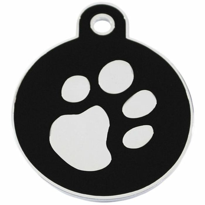 Placa identificativa para collar Imarc Circle Negro Plateado 1