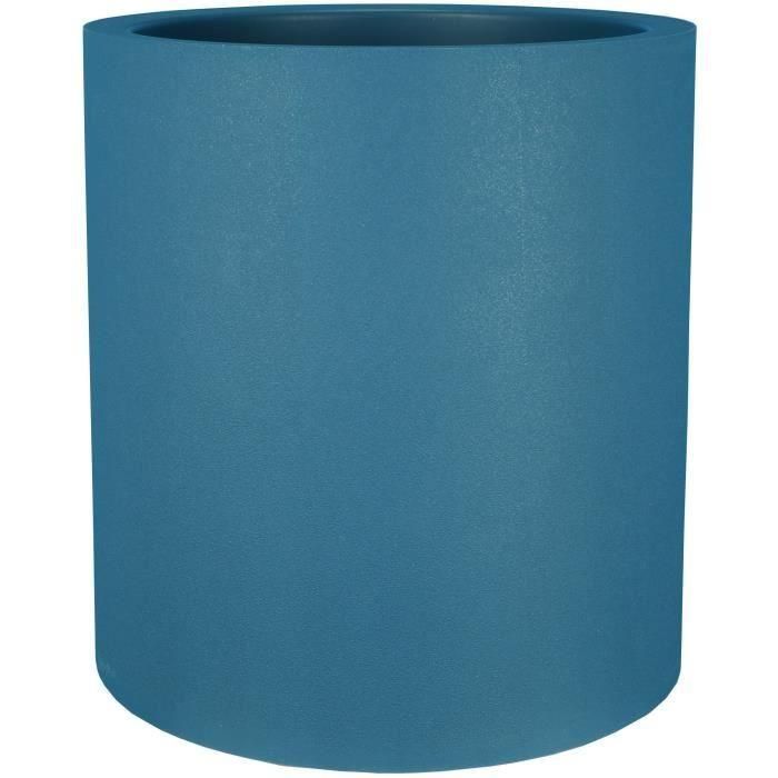Jardinera redonda RIVIERA GRANIT - Plástico - Diámetro 50 cm - Azul 1 Jardinera redonda RIVIERA GRANIT - Plástico - Diámetro 50 cm - Azul 1