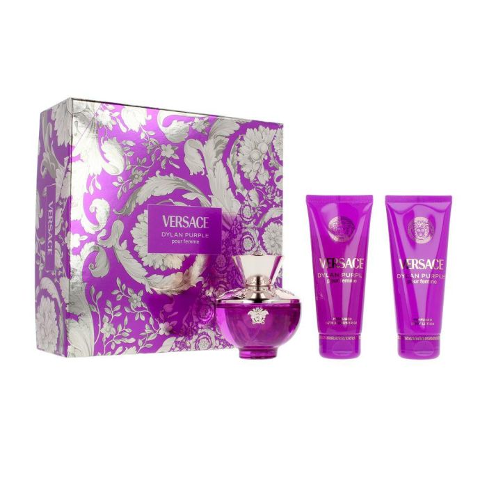 Versace DYLAN PURPLE ESTUCHE 4 pz Eau de Parfum Vaporizador 100 ml + Gel de ducha 100 ml + Loción corporal 100 ml Estuche 2