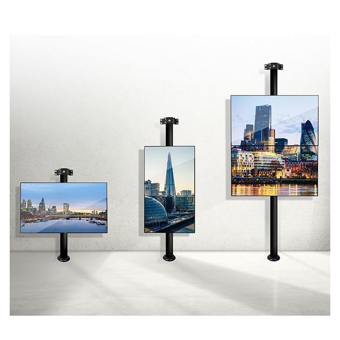 B-Tech BT7831 Soporte de Pared para Postes Ø50mm, Carga Máx. 150kg, Negro 1