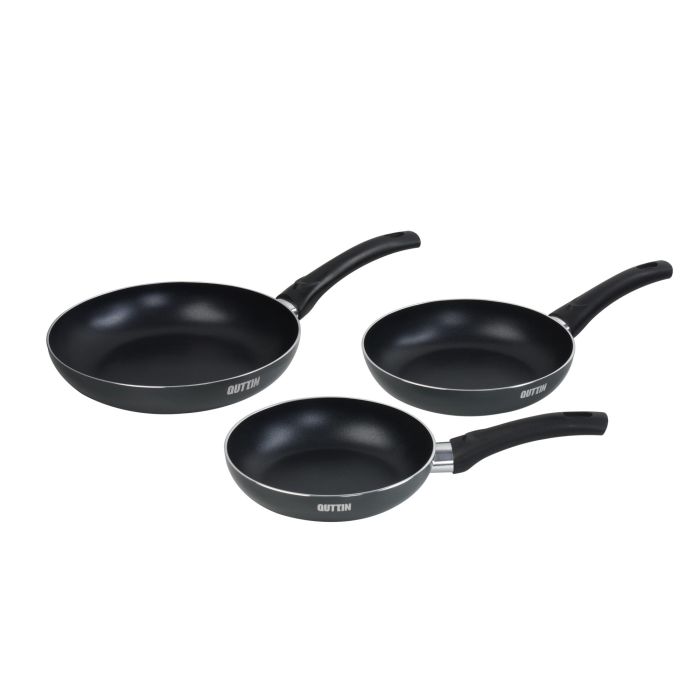Set de 3 Sartenes de Aluminio para Inducción Basik Quttin - Inde (4 Cajas) 1 Set de 3 Sartenes de Aluminio para Inducción Basik Quttin - Inde (4 Cajas) 1
