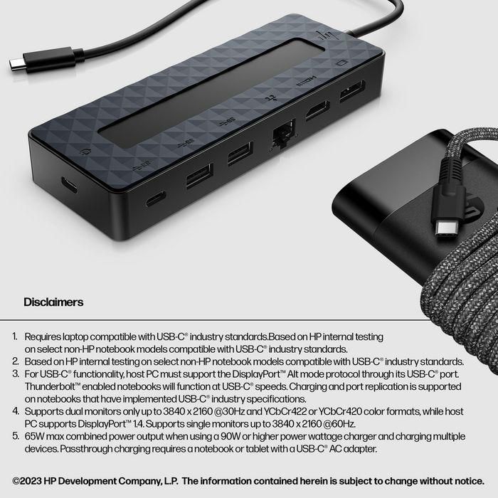 HP Universal USB-C Hub and Laptop Charger Combo 9 HP Universal USB-C Hub and Laptop Charger Combo 9
