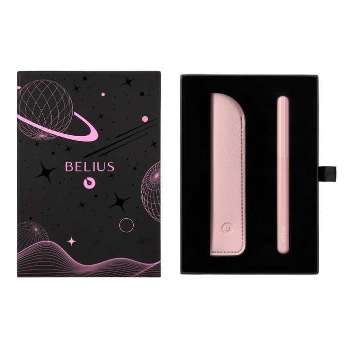 Belius Betaverse Pluma y funda similpiel rosa, tinta azul, caja de diseño M 130-148 caracteres 3