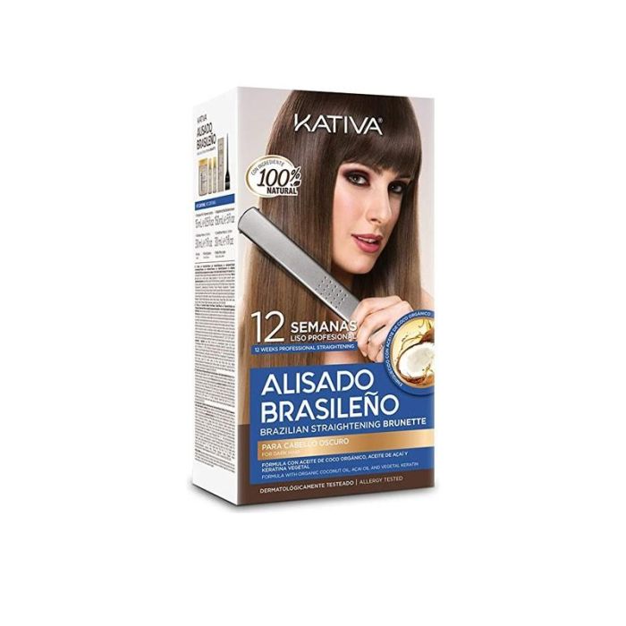 Kativa Kit Alisado Brasileño Para Cabello Oscuro Kativa