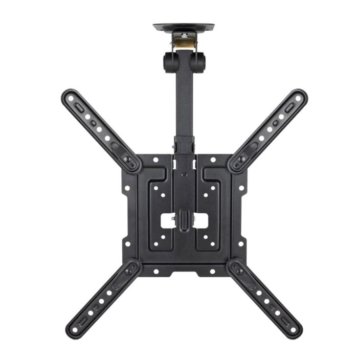 TooQ LPCE1123TSLI-B Soporte de Techo Giratorio Inclinable para TV 23-55 pulgadas, hasta 20kg, Altura Ajustable 520-614mm, Negro