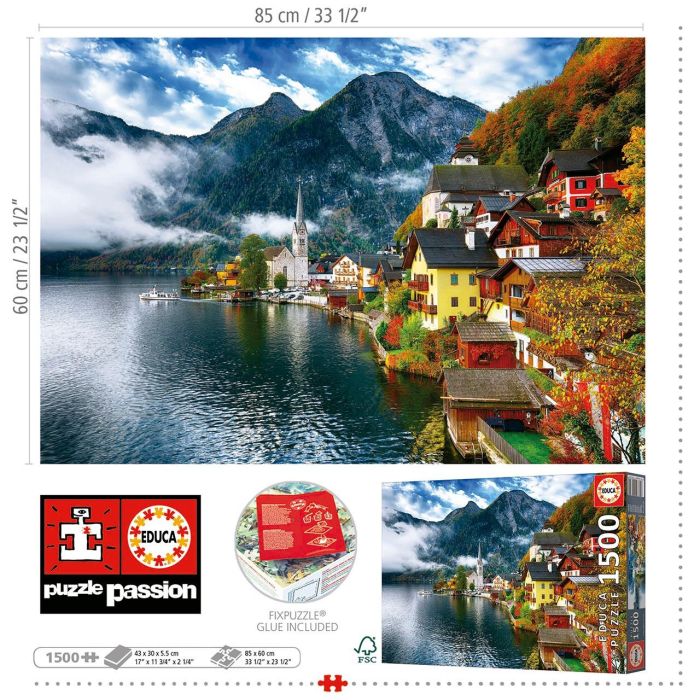 Puzzle 1500 Piezas Hallstatt Austria 19939 Educa 2