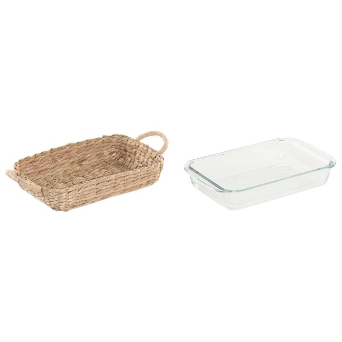Bandeja Basicos DKD Home Decor Natural 16 x 6 x 33 cm (16 Unidades) 3 Bandeja Basicos DKD Home Decor Natural 16 x 6 x 33 cm (16 Unidades) 3