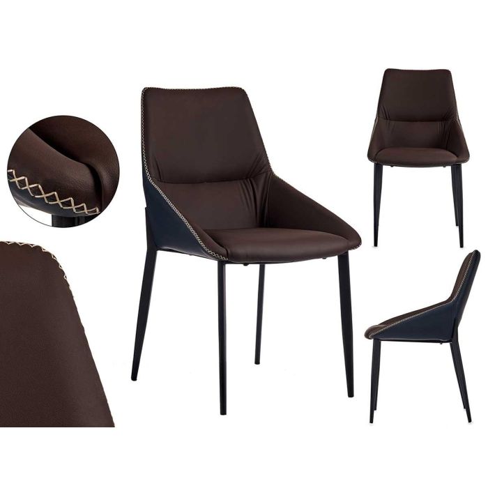 Sillon Marron Clasico Liso Con Borde Trenzado Giftdecor 50X87CM (2 Unidades) Sillon Marron Clasico Liso Con Borde Trenzado Giftdecor 50X87CM (2 Unidades)