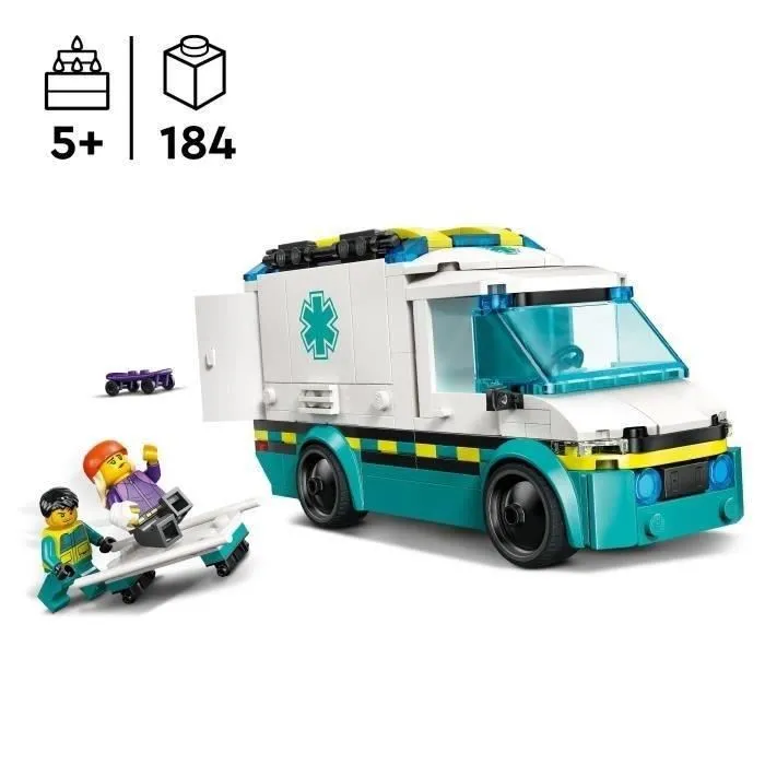 Lego City 60451 Ambulancia de Rescate Juguete de Construcción para Niños de 5 Años 1