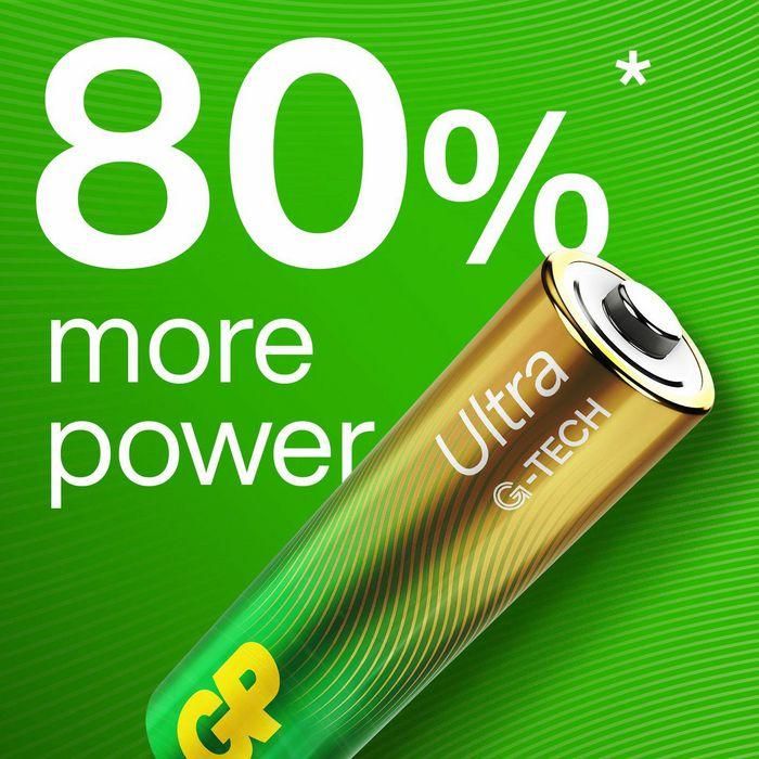 GP 13AU/LR20 GP Ultra Alkaline D-battery con tecnología G-Tech, pack de 2 7
