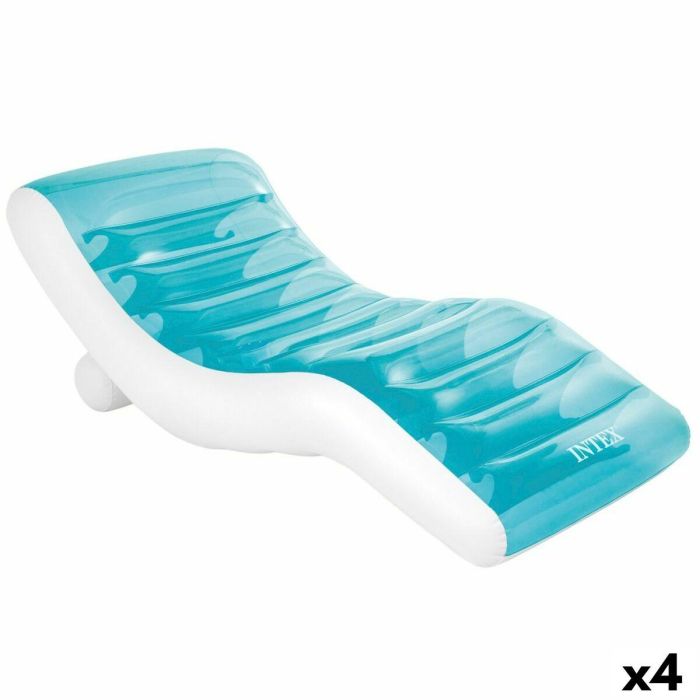 Tumbona Hinchable Intex Azul 191 x 67 x 89 cm (4 Unidades) Tumbona Hinchable Intex Azul 191 x 67 x 89 cm (4 Unidades)