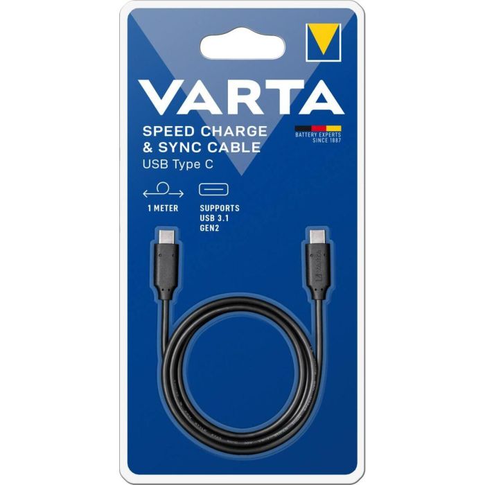 Cable USB-C a USB-C Varta 57947 1 m 0 Cable USB-C a USB-C Varta 57947 1 m 0