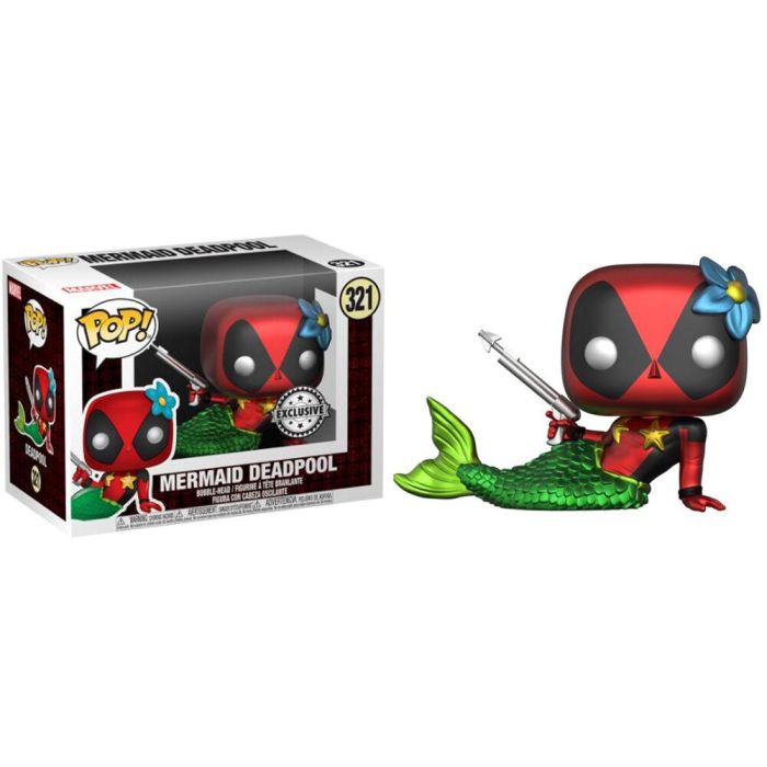 Set figura POP & Tee Marvel Deadpool Mermaid Exclusive 1