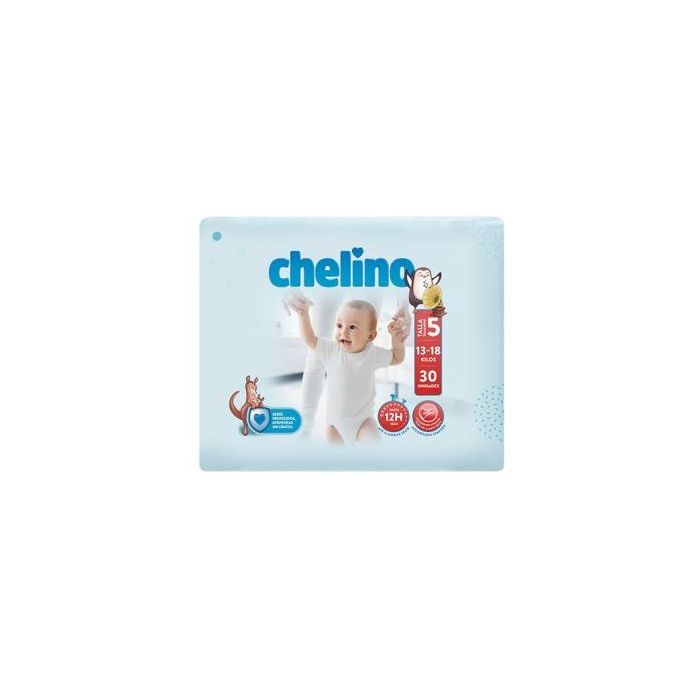 Chelino Pañal Infantil Pasitos Talla 5 13-18 kg – 30 Unidades