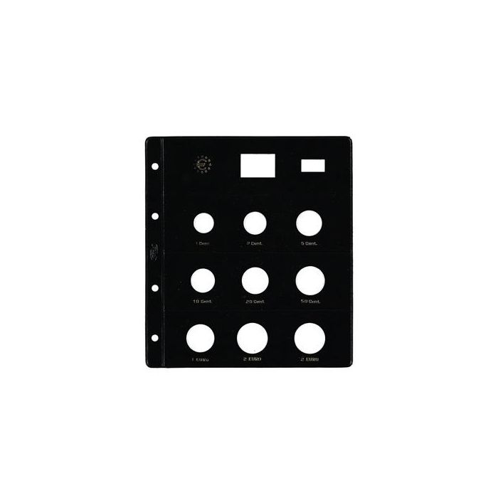 Funda Para Album De Monedas Pardo Tipo Claraboya Euros 9 Aloj. (Especial 2 ) (Set de 12)