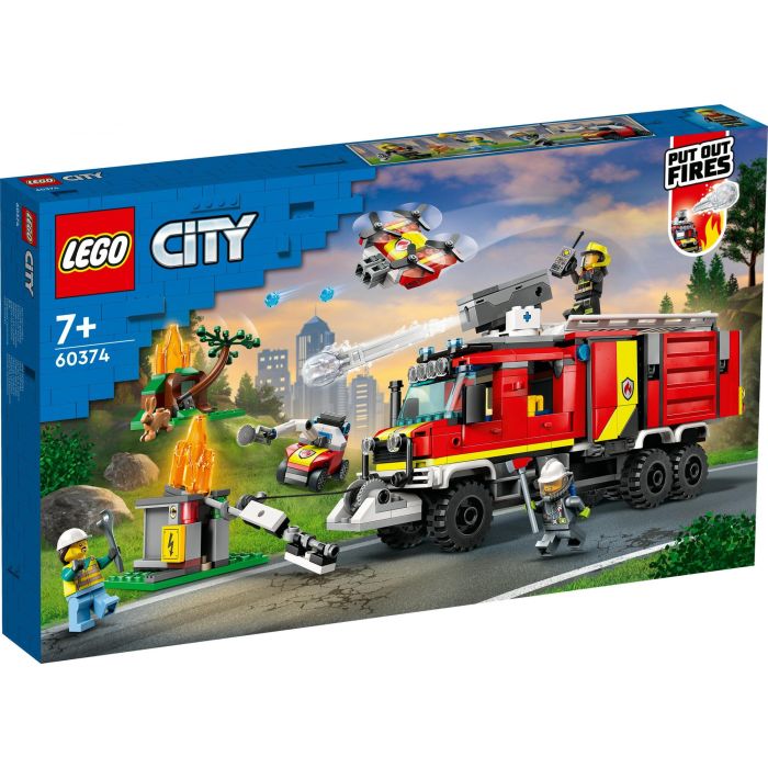 Lego CITY 60374 El camión de intervención de los bomberos, Juguete con drones modernos y figuras 6 Lego CITY 60374 El camión de intervención de los bomberos, Juguete con drones modernos y figuras 6