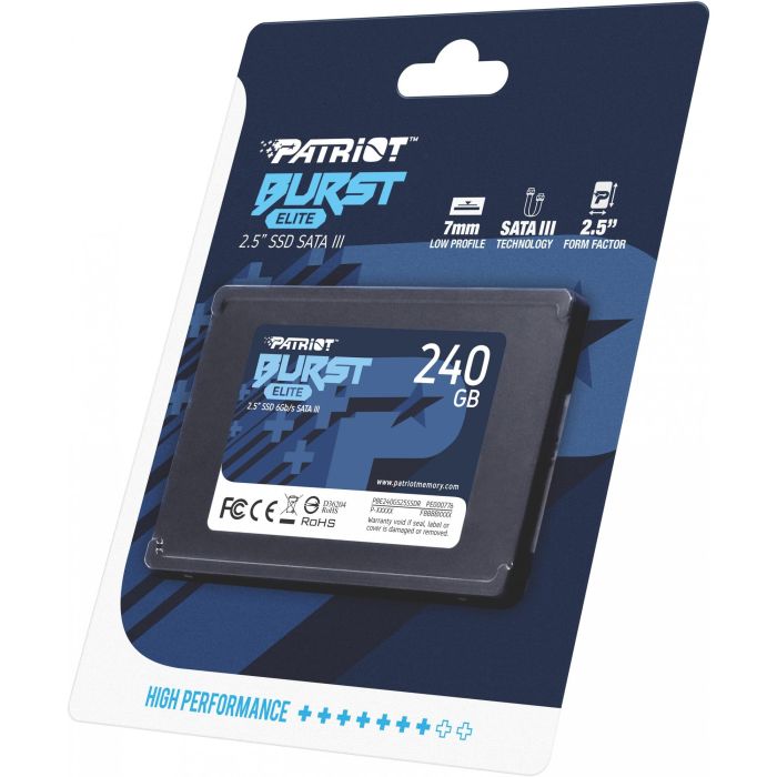 Patriot Burst Elite SSD Interno 240GB 2.5" SATA III - Velocidad Lectura 450MB/s, Escritura 320MB/s para PC/Portátil 7 Patriot Burst Elite SSD Interno 240GB 2.5" SATA III - Velocidad Lectura 450MB/s, Escritura 320MB/s para PC/Portátil 7