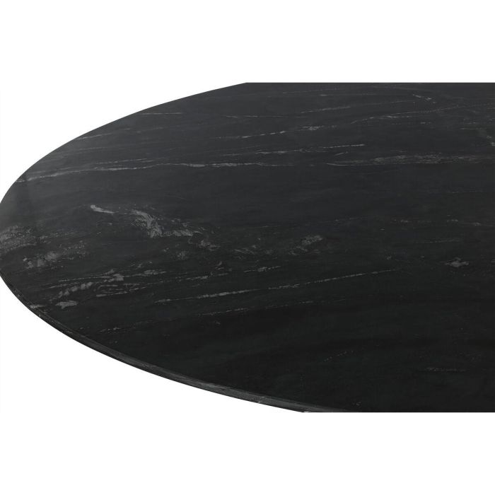 DKD Home Decor Mesa Comedor Cuadrada Moderna de Madera Acacia Natural y Tapa de Mármol Negro 115x115x76 cm Desmontable 1