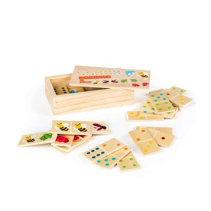 Woomax Domino Animales de Madera 28 Piezas para Niños a Partir de 24 Meses 3