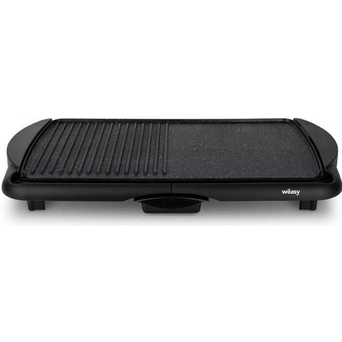 Weasy STO52 Electric Pancha 2000W - Placa de efecto de piedra - 52x27cm - Temperatura ajustable - Revetencia anti -adhesiva - tanque removible Weasy STO52 Electric Pancha 2000W - Placa de efecto de piedra - 52x27cm - Temperatura ajustable - Revetencia anti -adhesiva - tanque removible