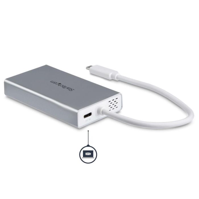 Hub USB Startech DKT30CHPDW Blanco 60 W 3 Hub USB Startech DKT30CHPDW Blanco 60 W 3
