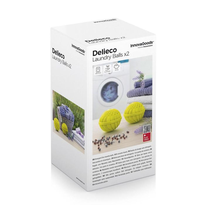 Bolas para Lavar la Ropa sin Detergente Delieco InnovaGoods Pack de 2 uds 15 Bolas para Lavar la Ropa sin Detergente Delieco InnovaGoods Pack de 2 uds 15