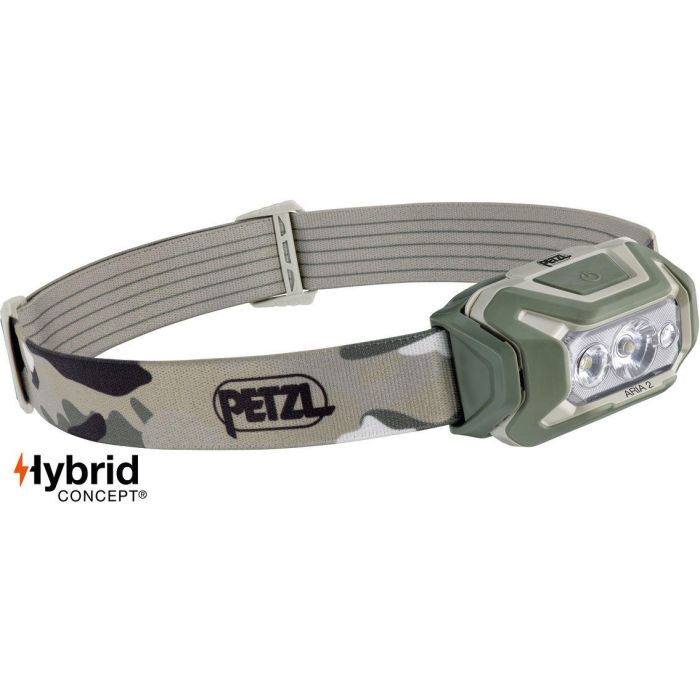 Petzl PET3342540840058 Linterna Frontal Estanca ARIA 2 450 Lúmenes 3 Pilas AAA/LR03 Incluidas Camo 1