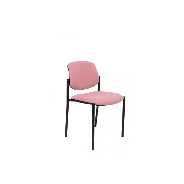 Silla Piqueras Y Crespo Villalgordo Confidente Chasis Negro Asiento Y Respaldo Tapizados Bali Rosa Palido