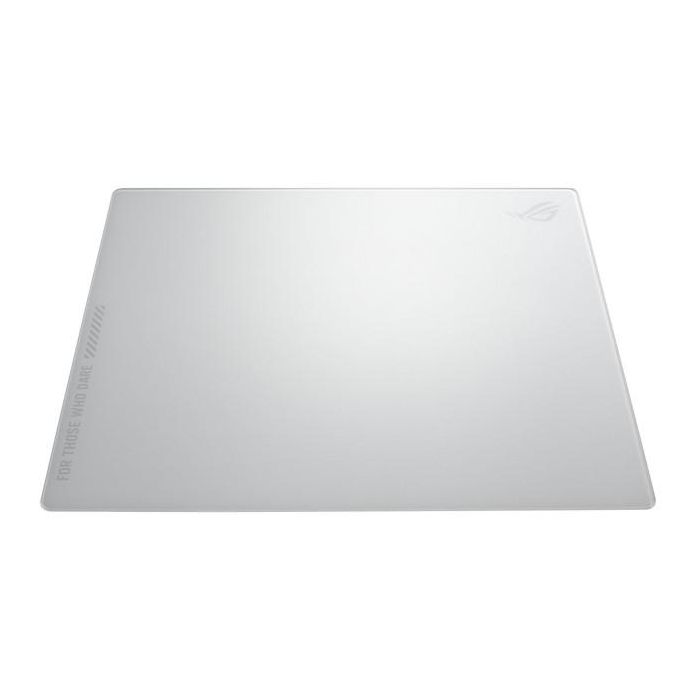 ASUS ROG Moonstone Ace L White Edition Alfombrilla de ratón para juegos de Silicona y Vidrio templado Antideslizante Blanco L 1