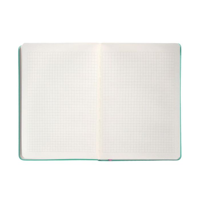 Cuaderno Con Gomilla Antartik Notes Tapa Dura A4 Hojas Cuadricula Rosa Y Turquesa 100 Hojas 80 gr Fsc 7