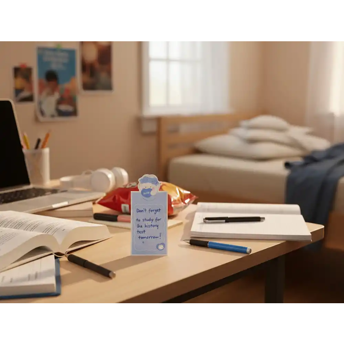 Imaginovo Bloc notas adhesivas conejito azul 20 hojas 85x164 mm 5