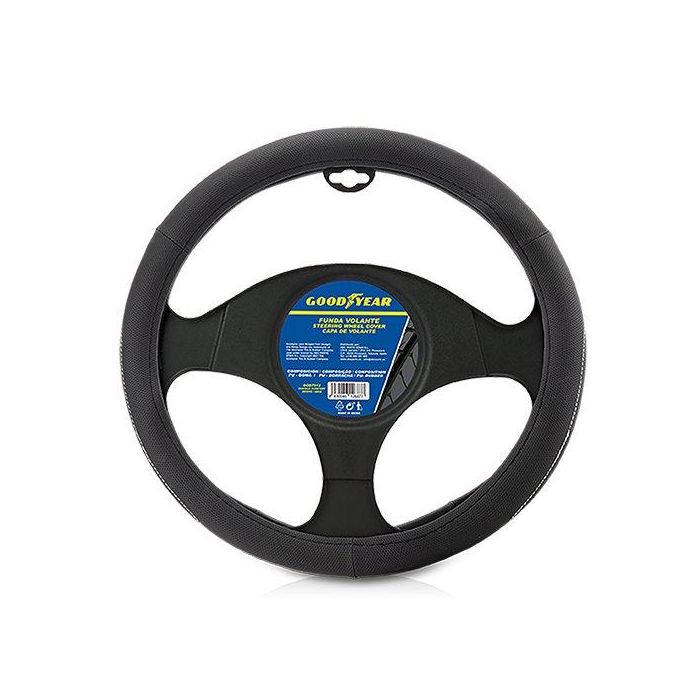 Goodyear GOD7012 Funda Volante Confort Antideslizante Gris-Negro 3 Goodyear GOD7012 Funda Volante Confort Antideslizante Gris-Negro 3