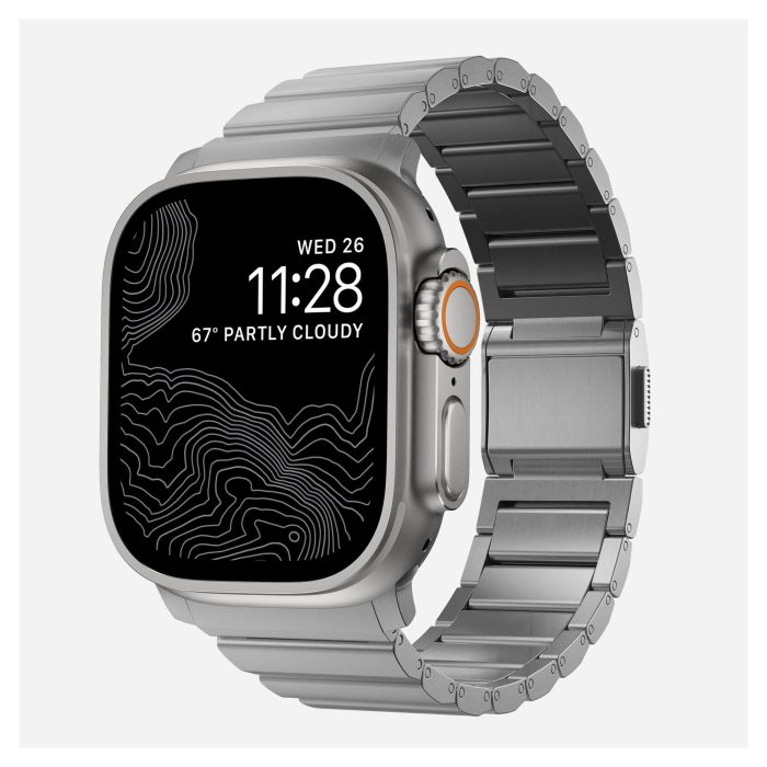 Nomad Strap Titanium Silver V2 - Banda de Correa de Titanio Ajustable para Apple Watch Ultra / Series 8/7/6/SE 42/44/45/49mm 0 Nomad Strap Titanium Silver V2 - Banda de Correa de Titanio Ajustable para Apple Watch Ultra / Series 8/7/6/SE 42/44/45/49mm 0
