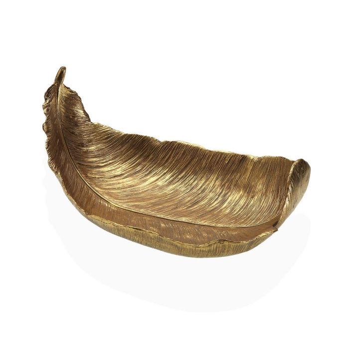 Centro de Mesa Hoja Dorada Versa 17x14 cm - Resina (2 Unidades) Centro de Mesa Hoja Dorada Versa 17x14 cm - Resina (2 Unidades)