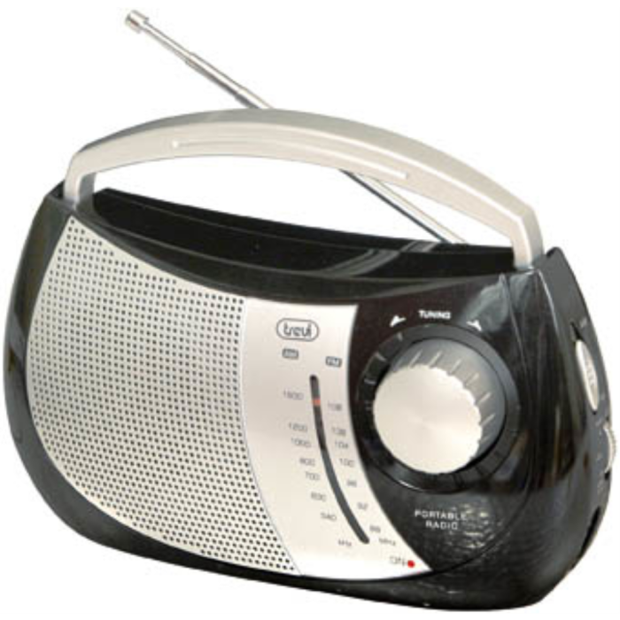 Trevi RA 764 Radio Portátil AM/FM 0.5W, Altavoces Integrados, Entrada CC, Salida Auriculares, Negro