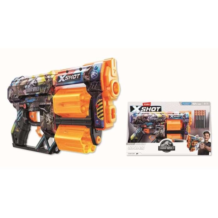 Pistola x-shot skins dread jurassic world, incluye 12 dardos 2 Pistola x-shot skins dread jurassic world, incluye 12 dardos 2