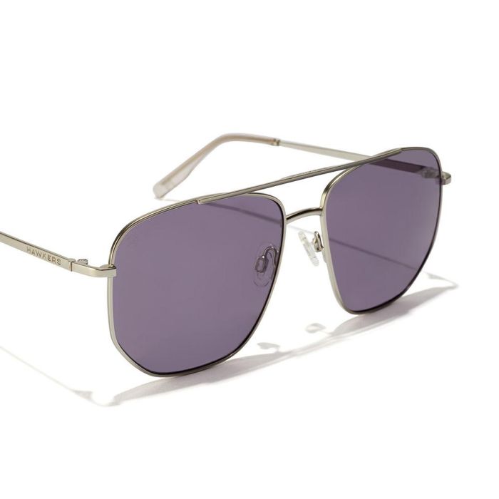 Hawkers Gafas de Sol CAD Aviador Unisex Plateado Montura Acero Inoxidable 2