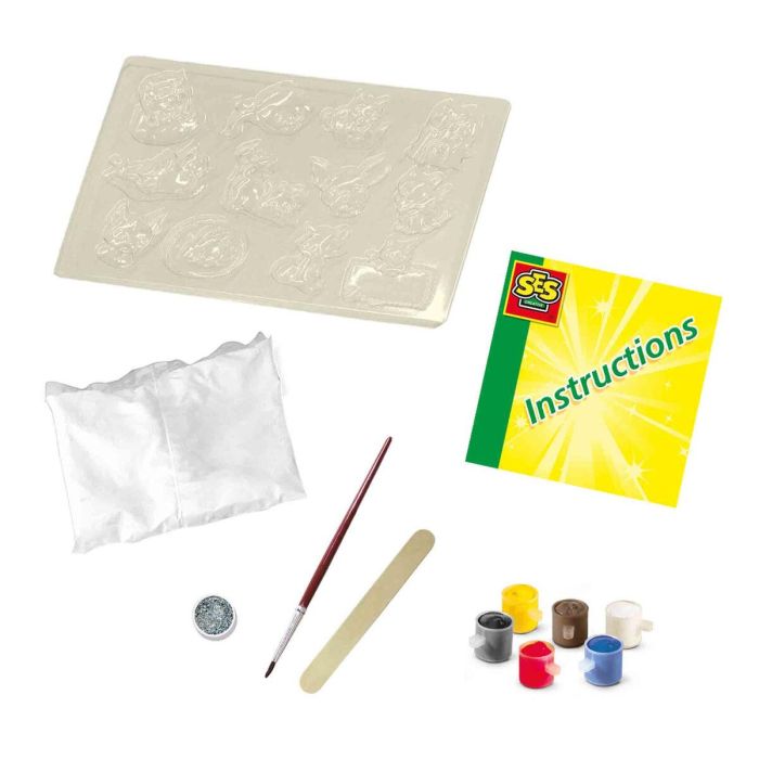 Ses Creative Kit de Yeso para Perros y Gatos para moldear figuras, manualidades infantiles a partir de 5 años 5