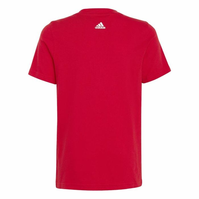 Camiseta de Manga Corta Infantil Adidas Lin Roja 4 Camiseta de Manga Corta Infantil Adidas Lin Roja 4