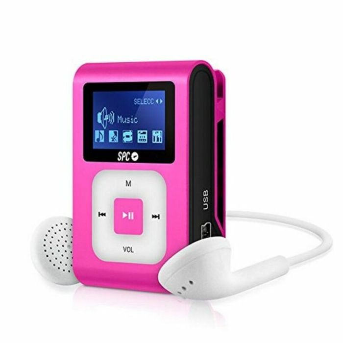Reproductor MP3 SPC Clip 8648P FM 8 GB Rosa Reproductor MP3 SPC Clip 8648P FM 8 GB Rosa