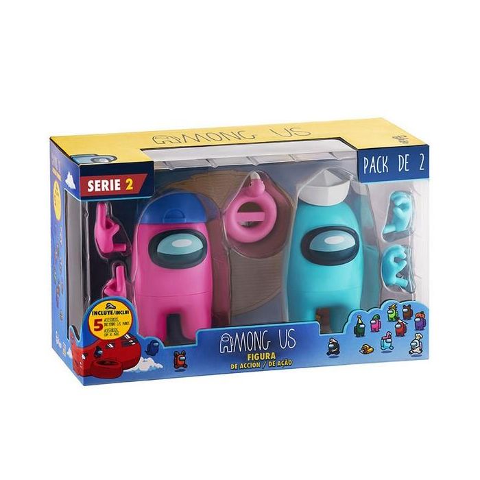 Bizak Figura Acción Among Us 12 cm - Incluye 2 Figuras y 5 Accesorios - 4 Modelos para Coleccionar 2