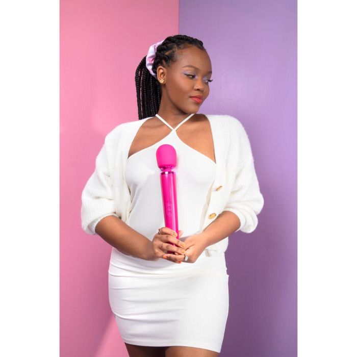 Varita Masajeadora Recargable Le Wand Magenta Rosa 1 Varita Masajeadora Recargable Le Wand Magenta Rosa 1