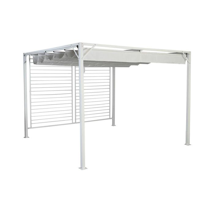 Pérgola DKD Home Decor Blanco 296 x 296 x 225 cm Acero Pérgola DKD Home Decor Blanco 296 x 296 x 225 cm Acero