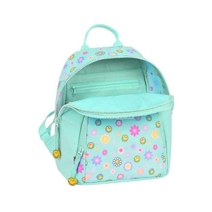 Safta Mini Mochila Smiley World Summer Fun 25x30x13cm Turquesa 3
