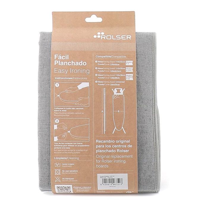 Rolser Funda para Tabla de Planchar 120 x 42 cm Color Plomo 2