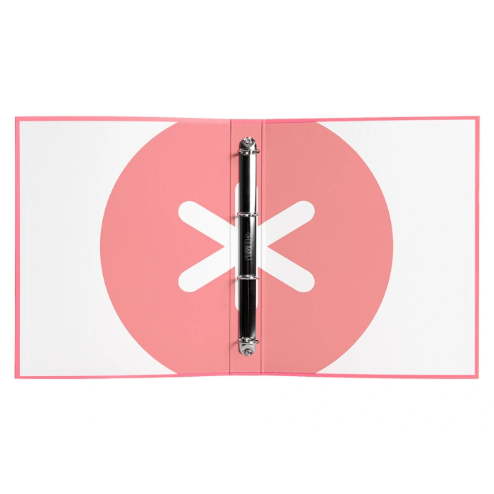 Antartik Carpeta A4 Forrada 4 Anillas 25 mm Redondas Color Coral 6