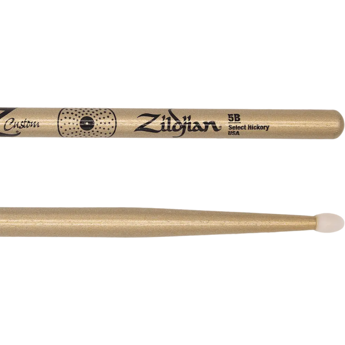 Zildjian Baquetas Z Custom Le 5B Nylon Gold Chroma Edición Limitada para Batería 3
