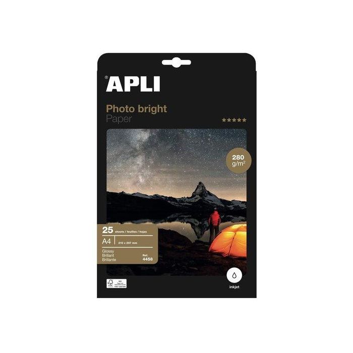 Papel Inkjet Apli Foto A4 280G 25H Bright Pro