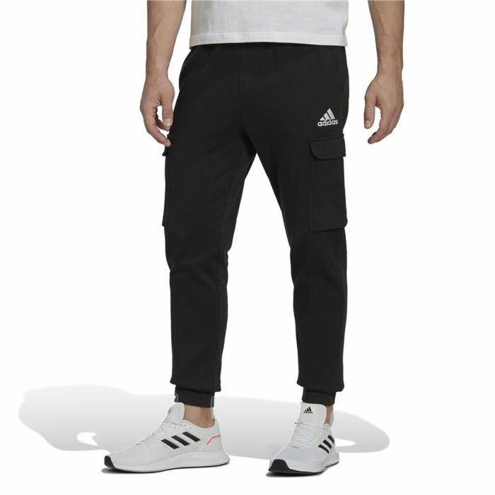 Pantalón Largo Deportivo Adidas Essentials Fleece Negro Hombre 5
